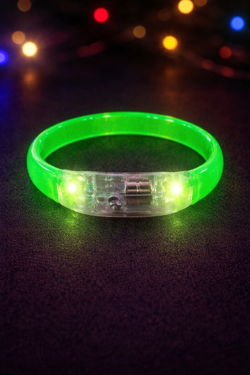 LED Işıklı Parti Bilekliği  Neon Glow Bileklik Eğlence Konser Festival Aksesuarı Yeşil