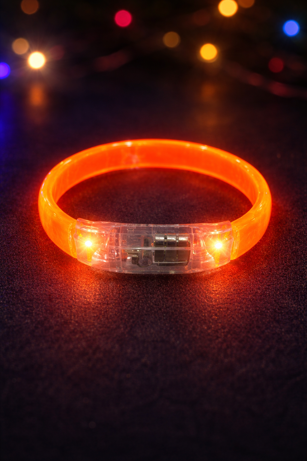 LED Işıklı Parti Bilekliği  Neon Glow Bileklik Eğlence Konser Festival Aksesuarı Turuncu