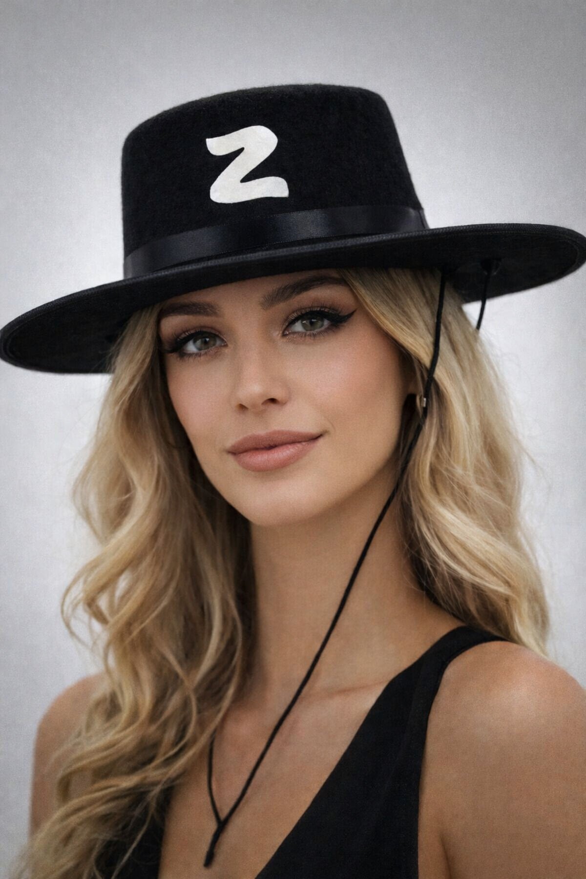 Zorro Şapka Siyah Geniş Kenarlı Parti Şapkası Kostüm Aksesuarı