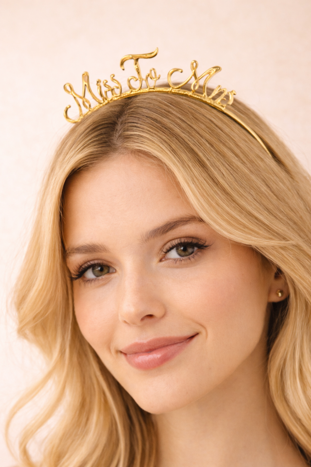 Future Mrs Yazılı  Taç Bekarlığa Veda Gelin Tacı Bride Parti Aksesuarı Gold