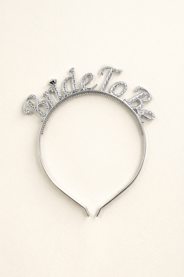 Bride To Be Taç Rose Gold Bekarlığa Veda Tacı Gelin Tacı Parti Aksesuarı SN-049 Gümüş