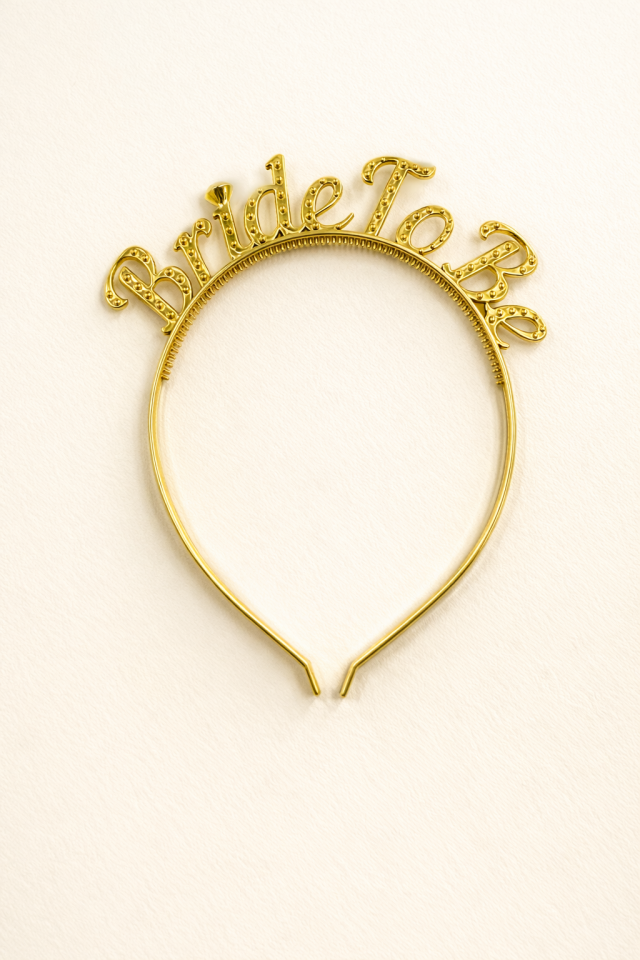 Bride To Be Taç Rose Gold Bekarlığa Veda Tacı Gelin Tacı Parti Aksesuarı SN-049 Gold