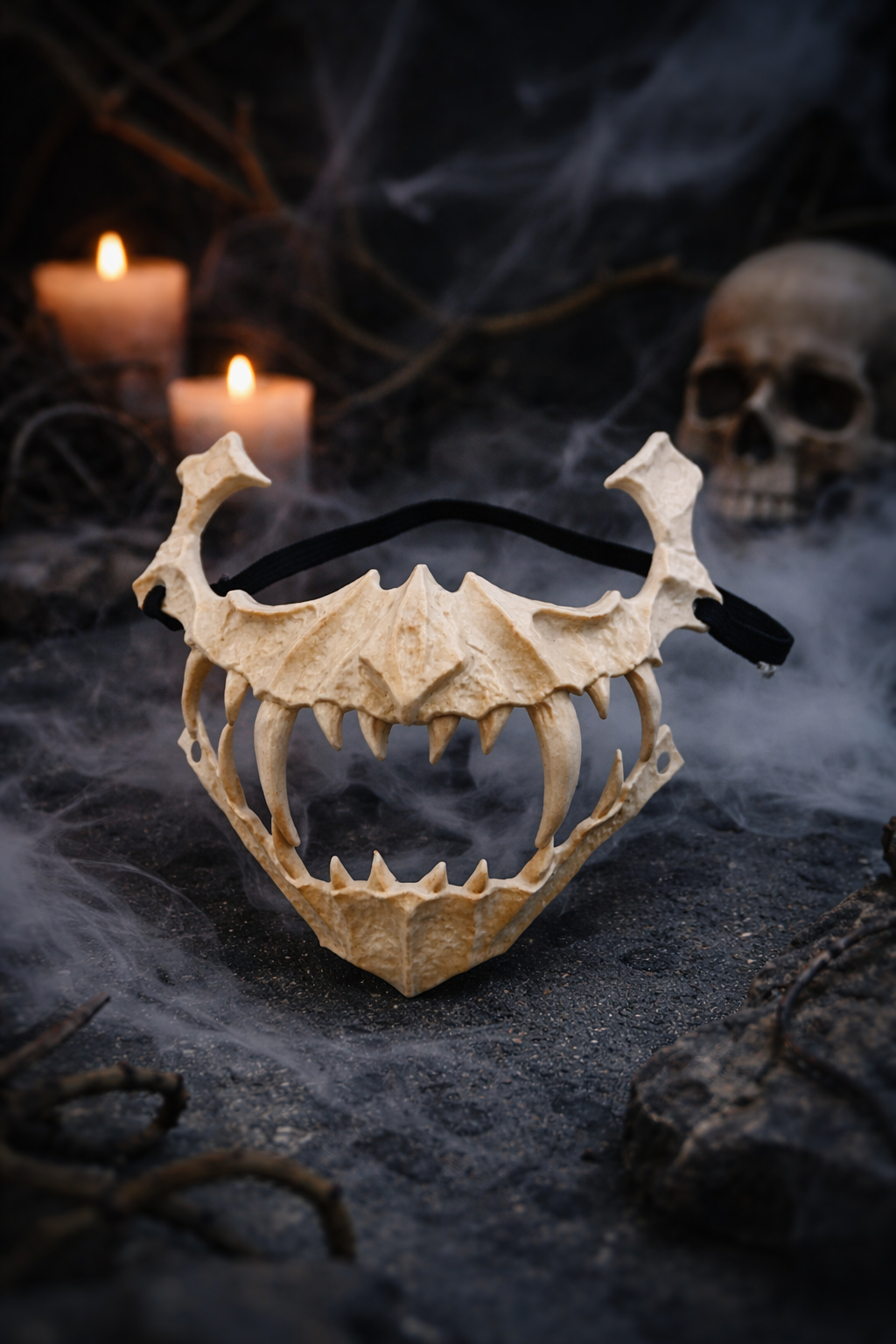 Parti Malzemesi Halloween Korku Maskesi Dişli Canavar Ağız Maskesi Cosplay Parti Maskesi 17 cm