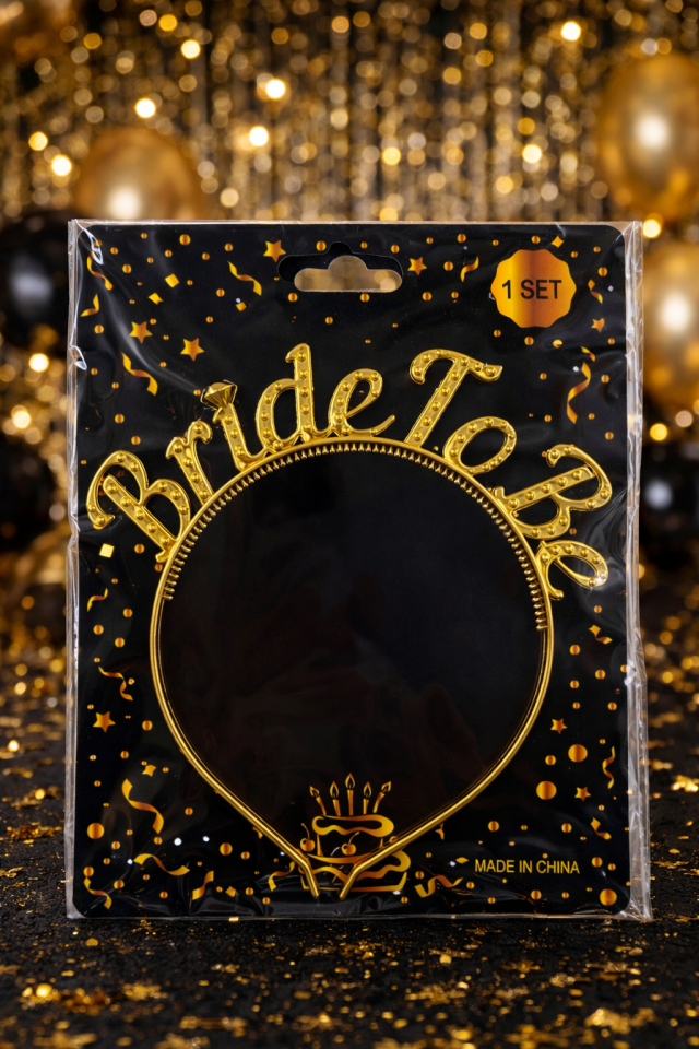 Bride To Be Taç  Bekarlığa Veda Tacı Gelin Tacı Parti Aksesuarı SN-2032 Gold