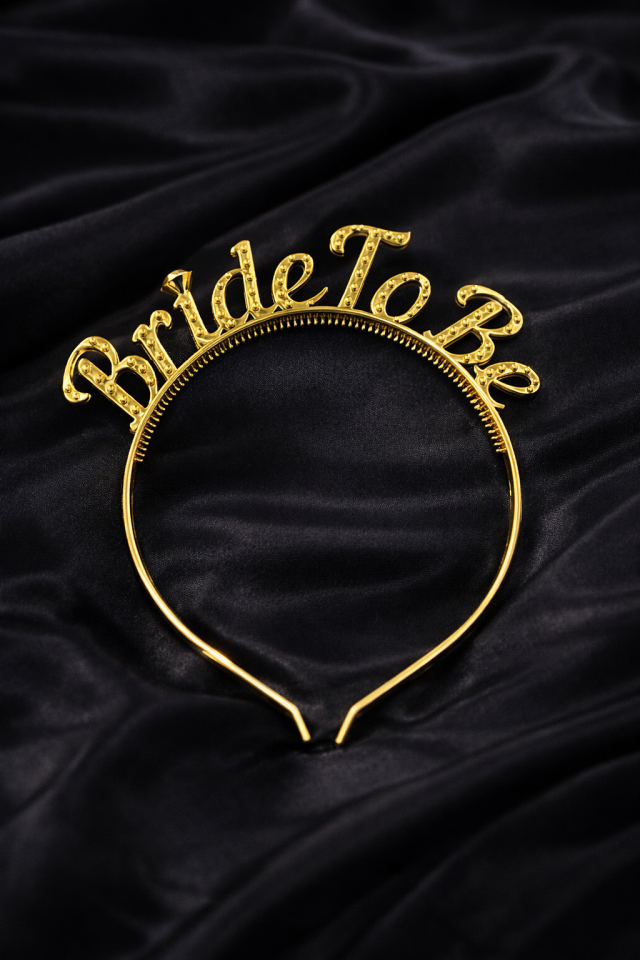 Bride To Be Taç  Bekarlığa Veda Tacı Gelin Tacı Parti Aksesuarı SN-2032 Gold