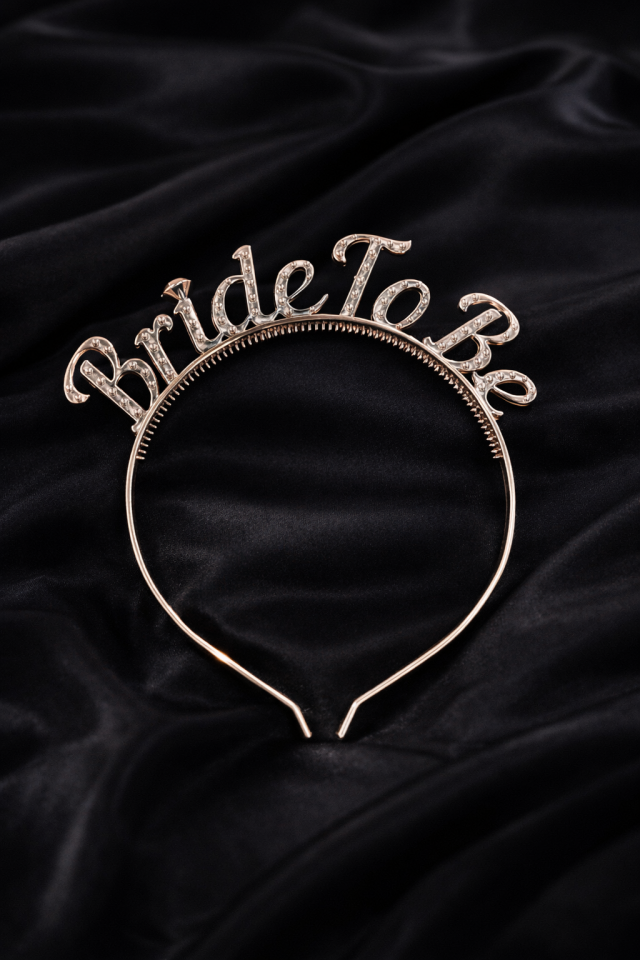 Bride To Be Taç  Bekarlığa Veda Tacı Gelin Tacı Parti Aksesuarı SN-2032 Rose Gold