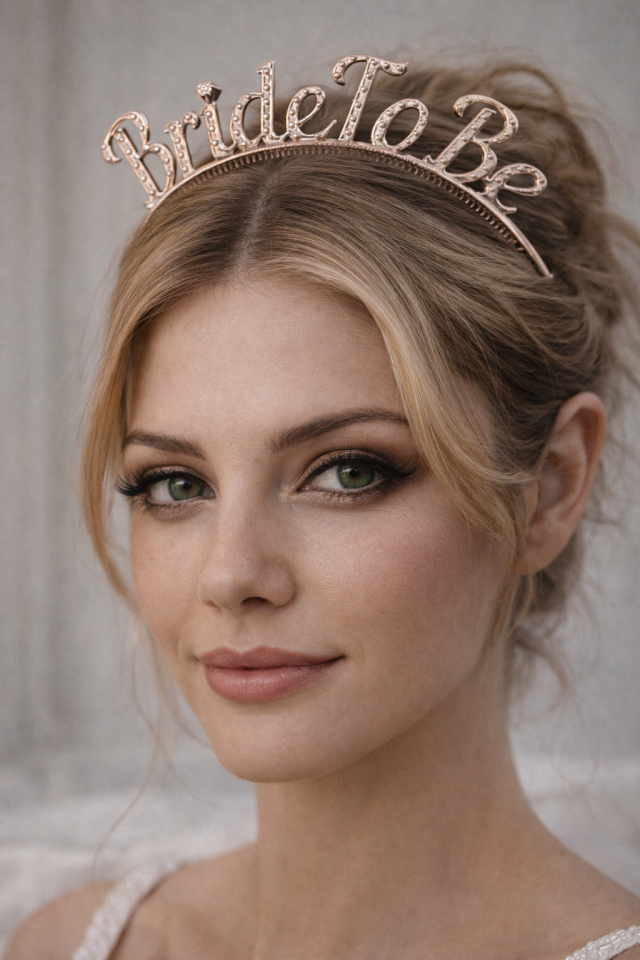 Bride To Be Taç  Bekarlığa Veda Tacı Gelin Tacı Parti Aksesuarı SN-2032 Rose Gold