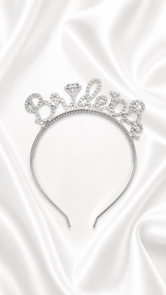 Parti Malzemesi Bride To Be Taç  Bekarlığa Veda Tacı Gelin Tacı Parti Aksesuarı SN-2032 silver