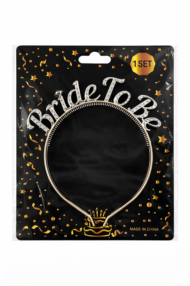 Bride To Be Taç  Bekarlığa Veda Tacı Gelin Tacı Parti Aksesuarı SN-2032 silver