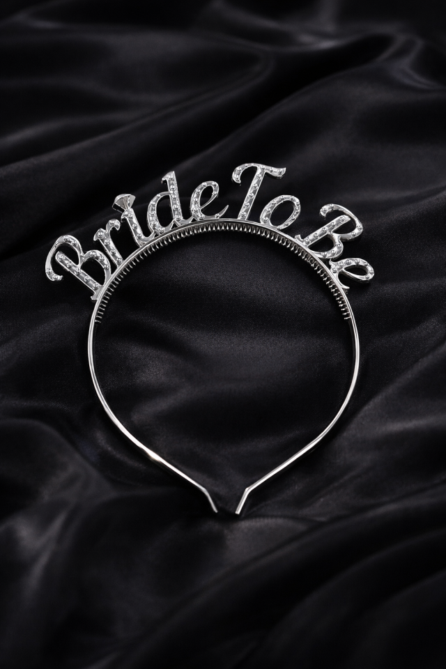 Bride To Be Taç  Bekarlığa Veda Tacı Gelin Tacı Parti Aksesuarı SN-2032 silver