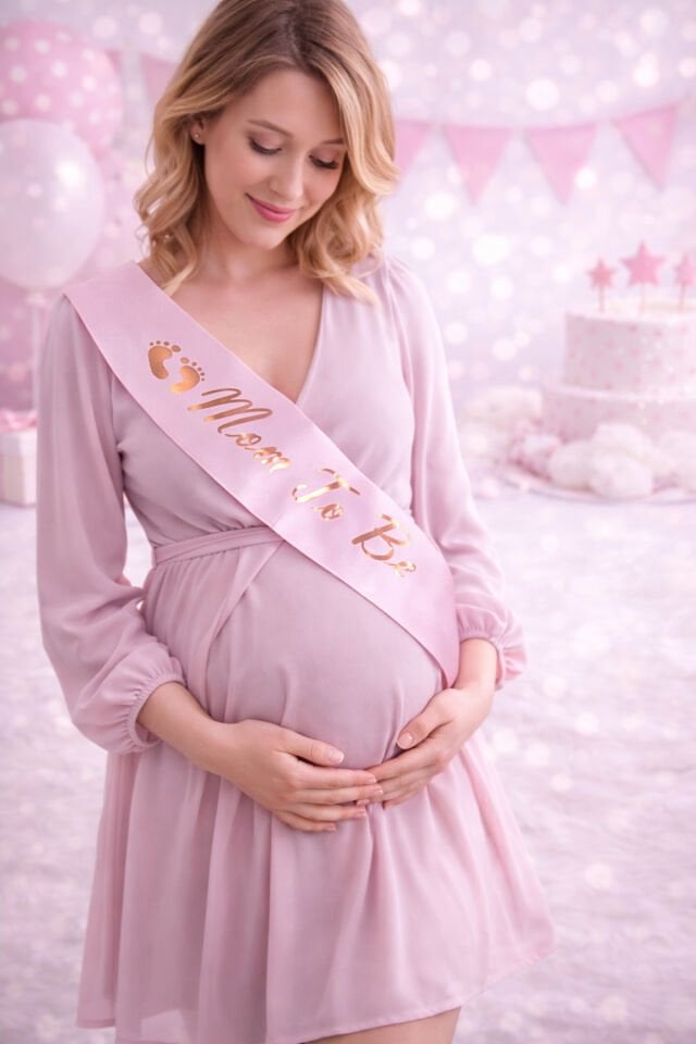 Parti Malzemesi Mom To Be Pembe Saten Kuşak – Baby Shower Anne Adayı Kuşağı 144x10 cm