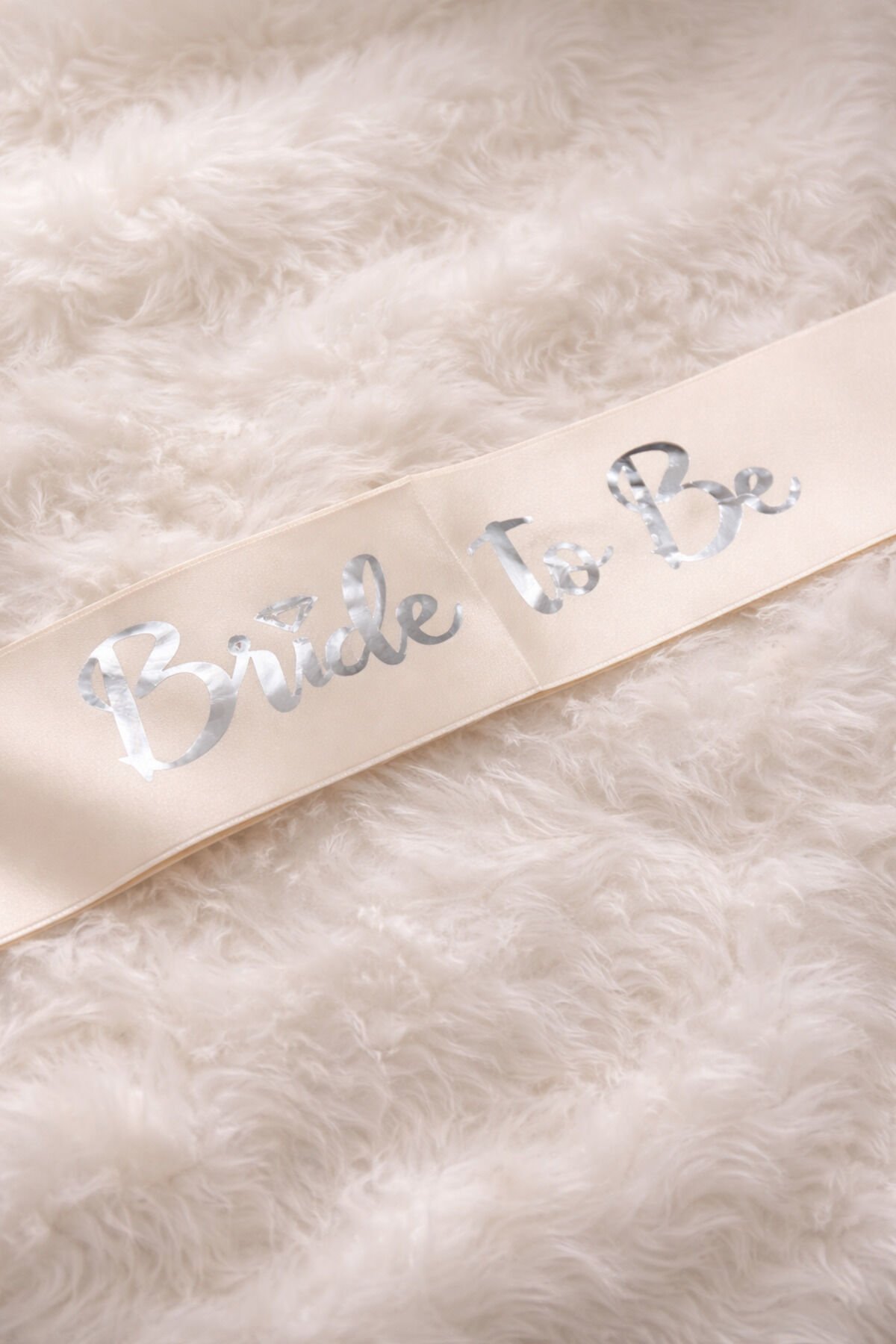 Parti Malzemesi Bride To Be Krem Kuşak Gümüş Yazı Orjinal