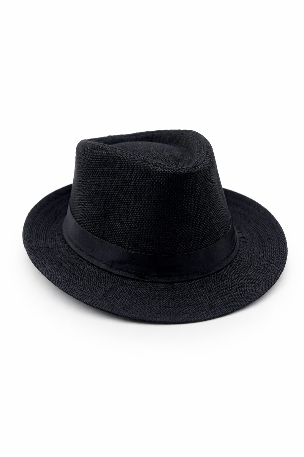 Parti Malzemesi Siyah Panama Şapka Yetişkin Unisex Yazlık Parti Şapkası 20 cm İç Çap