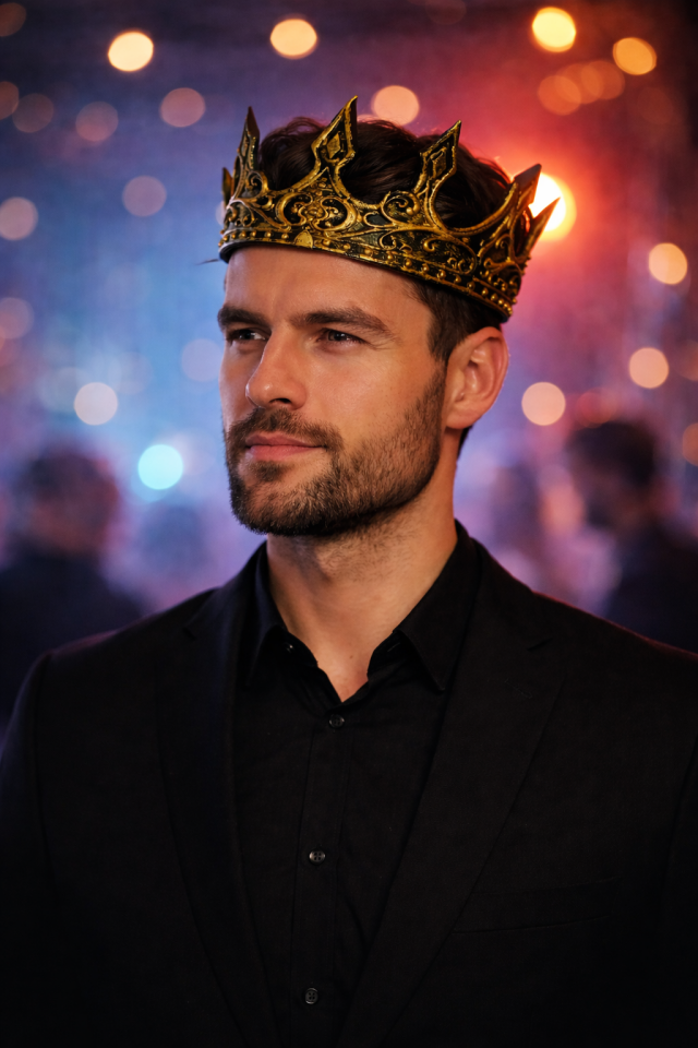 Kral Tacı Yetişkin Taç Orta Çağ Temalı Parti Tacı Doğum Günü Kostüm Aksesuarı Ayarlanabilir Gold