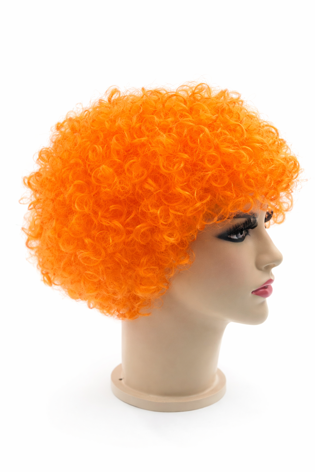 Parti Malzemesi Kıvırcık Bonus Afro Peruk Yetişkin Parti Saçı Cadılar Bayramı Kostüm Peruk Turuncu