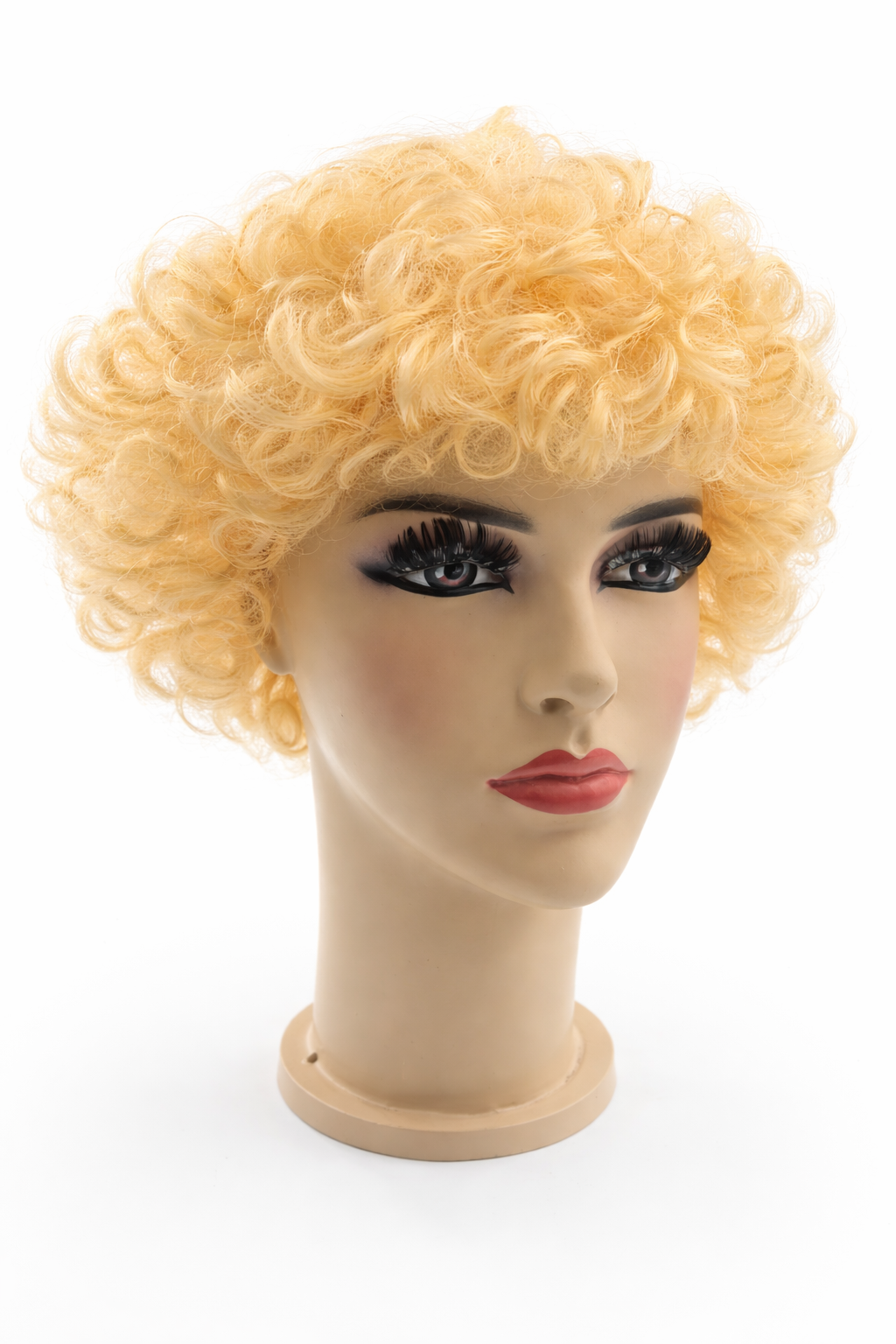 Kıvırcık Bonus Afro Peruk Yetişkin Parti Saçı Cadılar Bayramı Kostüm Peruk Kumral Sarı