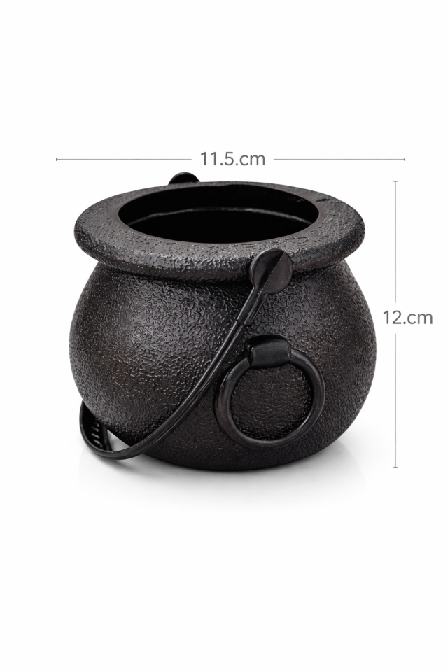 Cadı Kazanı Dekoratif Kova Halloween Parti Aksesuarı Plastik 12 Cm