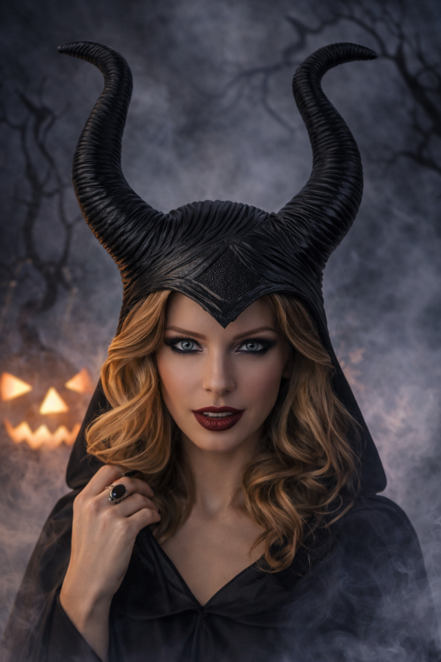 Siyah Boynuz Taç 30 cm Malefiz Tacı Halloween Cadı Şeytan Kostüm Aksesuarı