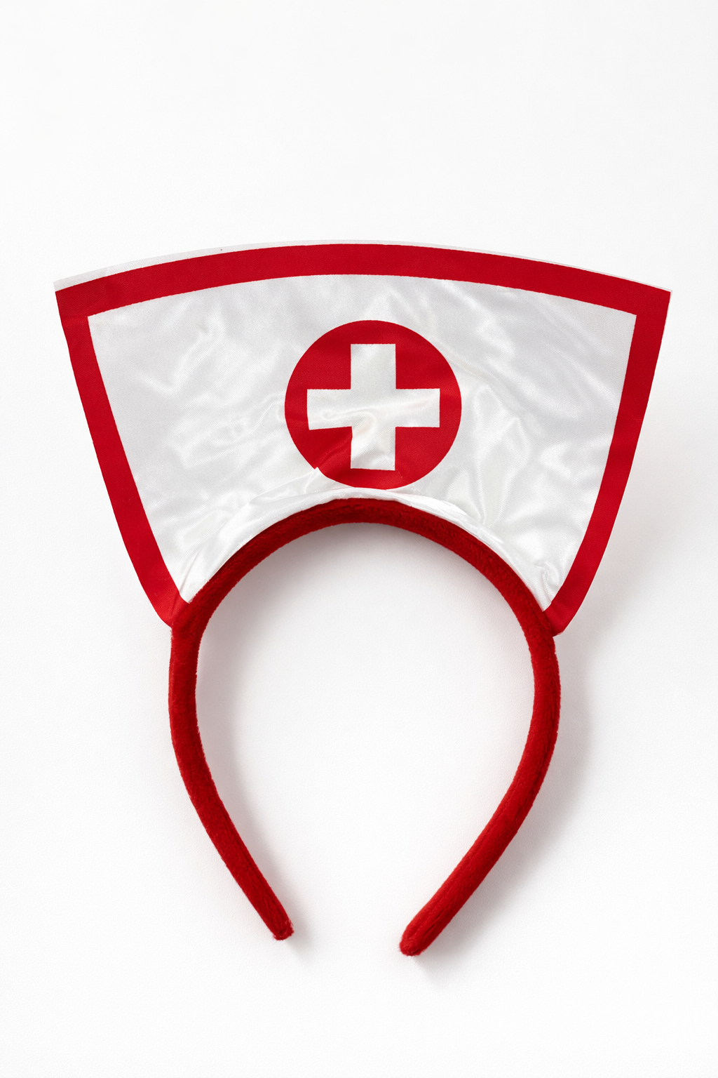 Hemşire Tacı Taç Kırmızı Beyaz Hemşire Şapkası Parti Tacı Kostüm Aksesuarı