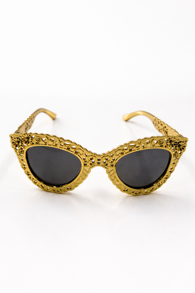 Cat Eye Şekilli Parti Gözlüğü Gold Silver Taşlı Happy Doğum Günü Bride Bekarlığa Veda Gözlük Gold