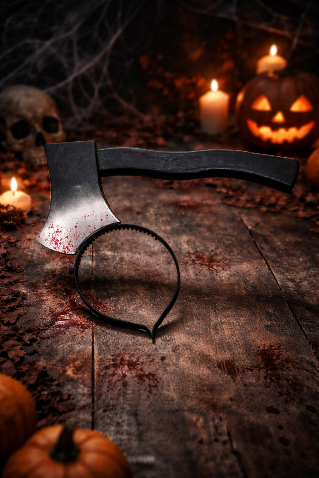 Parti Malzemesi  Halloween Balta Tacı Kan Efektli Kafa Bandı Parti Aksesuarı Yetişkin