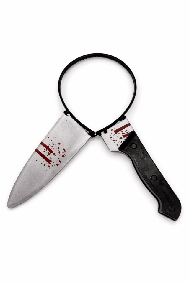 Parti Malzemesi Halloween Kanlı Bıçak ve Satır Taç Korku Parti Aksesuarı Cadılar Bayramı Tacı so-281