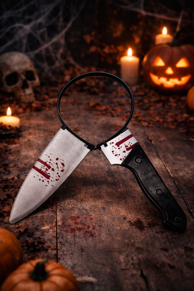 Parti Malzemesi Halloween Kanlı Bıçak ve Satır Taç Korku Parti Aksesuarı Cadılar Bayramı Tacı so-281