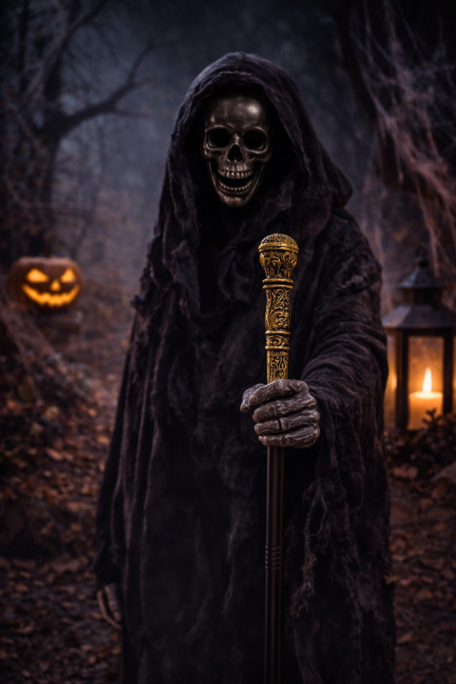 Parti Malzemesi Halloween Dekoratif Asa Siyah Asa Kostüm Aksesuarı Cadı Büyücü Asası