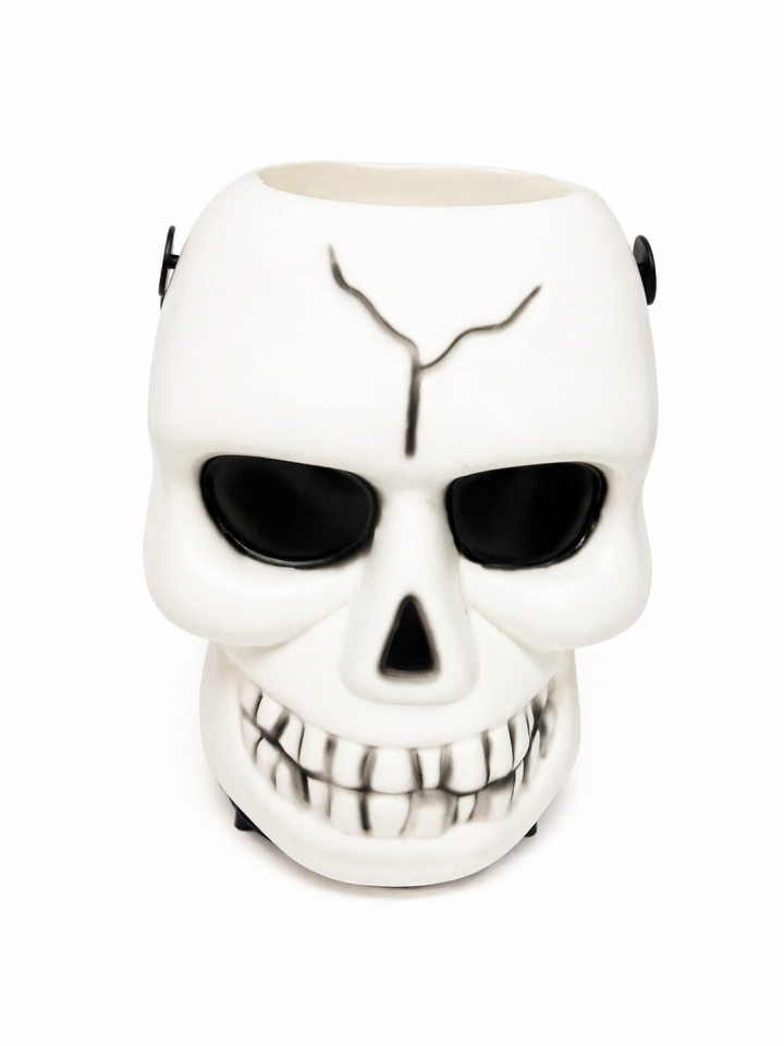 Parti Malzemesi LED Işıklı Sesli Kafatası Halloween Dekor Pilli Işıklı Skull Korku Süsü Parti Aksesuarı