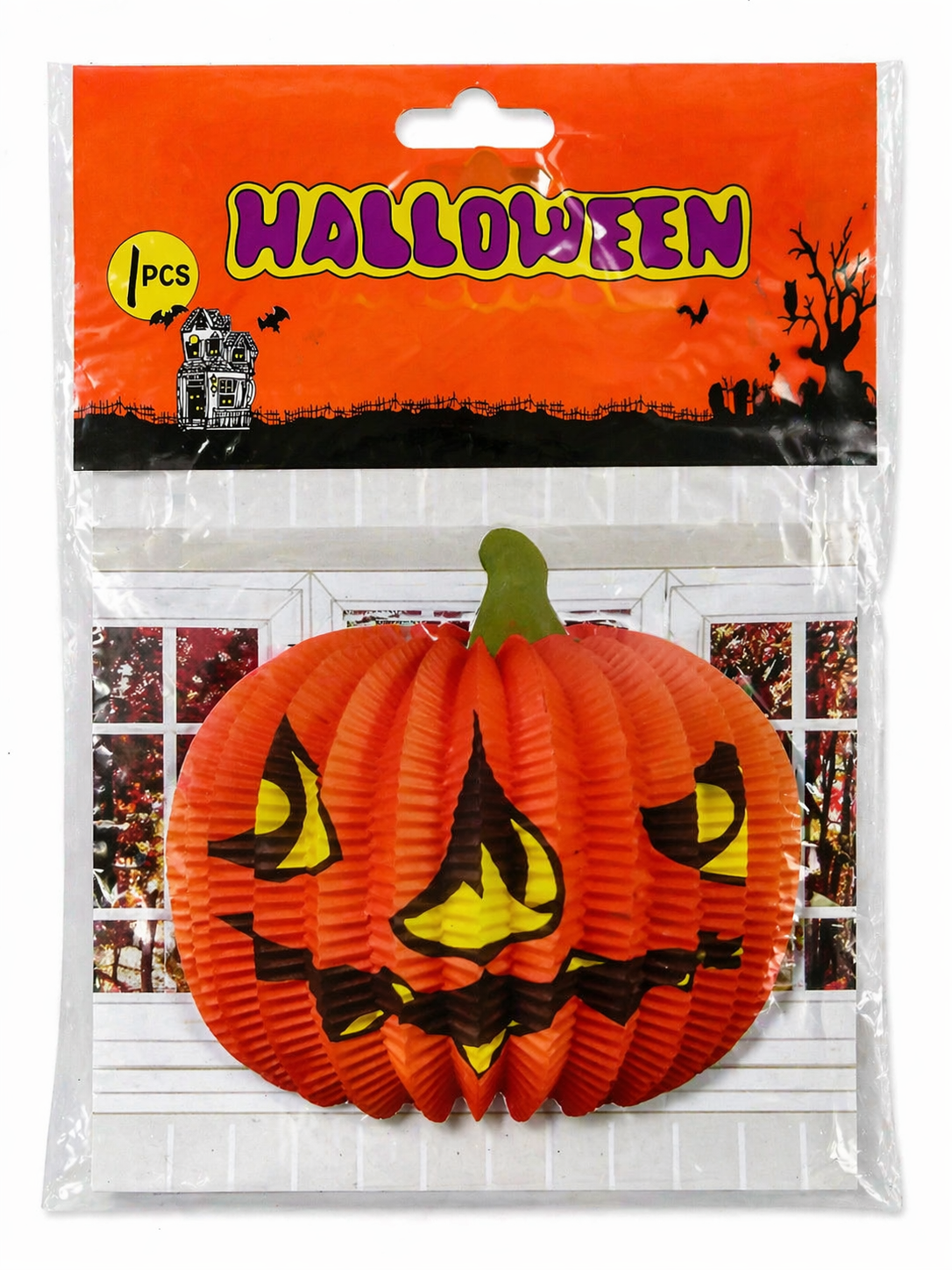 Parti Malzemesi Halloween Kabak Petek Süs Dekoratif Asma Süs Parti Süsü Turuncu Balkabağı Dekor