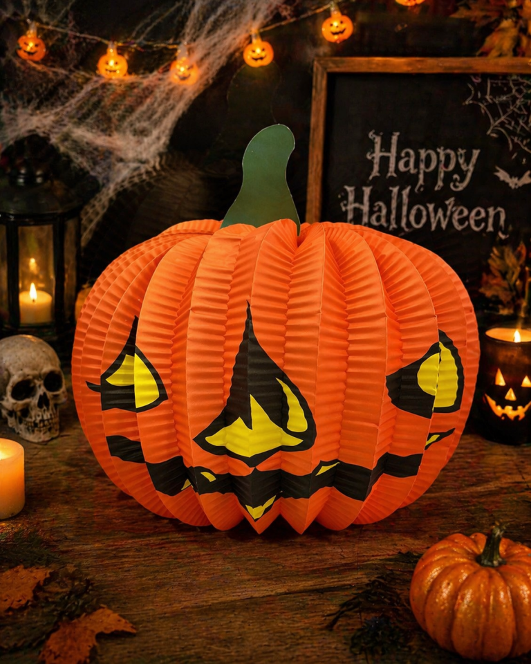 Parti Malzemesi Halloween Kabak Petek Süs Dekoratif Asma Süs Parti Süsü Turuncu Balkabağı Dekor