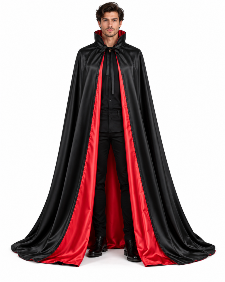 Parti Malzemeleri Kırmızı Kapüşonlu 160 CM Pelerin Çift Taraflı Cadı Pelerini Halloween Kostüm Pelerini Yetişkin