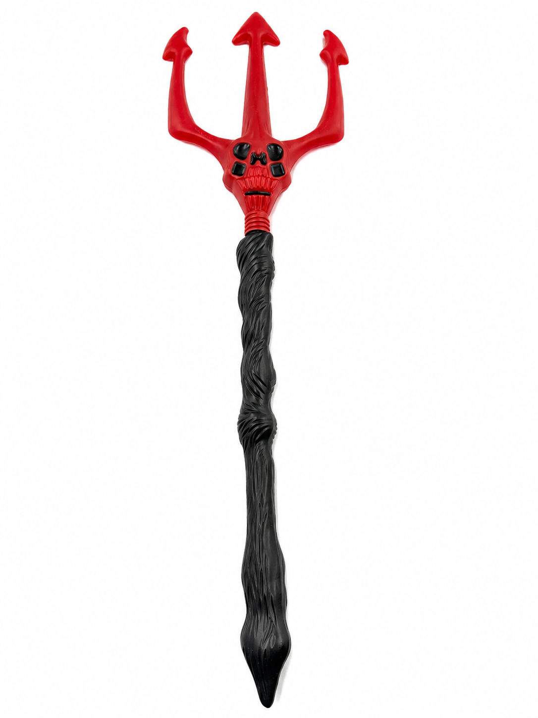 Parti Malzemesi Cadılar Bayramı Şeytan Asası 61 cm Kırmızı Üç Uçlu Plastik Halloween Kostüm Aksesuarı