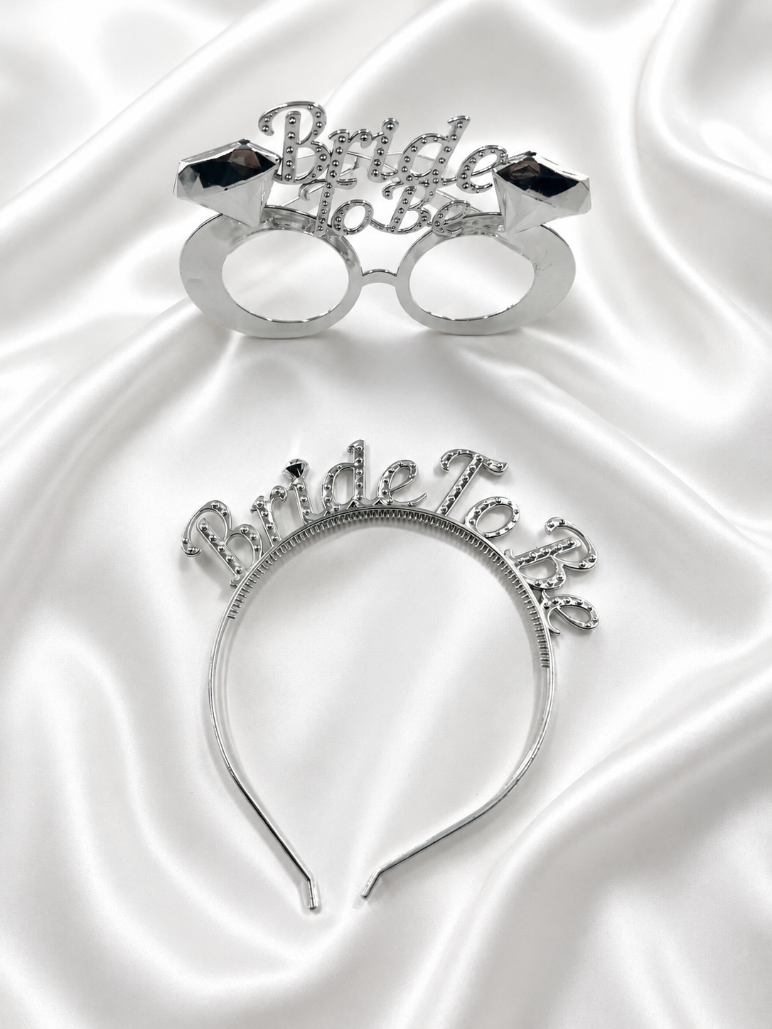 Parti Malzemesi Bride To Be Parti Gözlüğü ve Taç Seti Bekarlığa Veda Gelin Adayı Parti Aksesuarı SN-2030 Gümüş