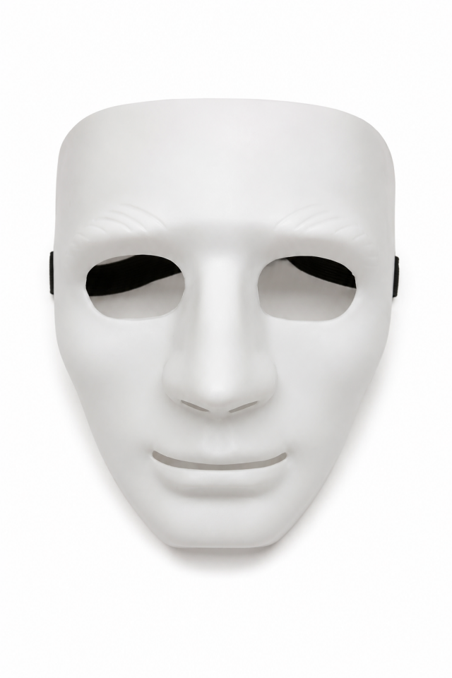 Parti Malzemesi  Boyanabilir  Tam Yüz Maske – Boyama Maskesi Parti Hobi Maske SN-270 Beyaz