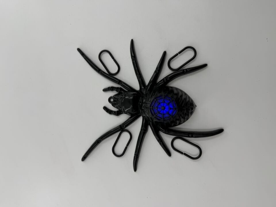 Parti malzemesi Işıklı Led Örümcek Halloween Cadılar Bayramı Dekor Süsü Siyah