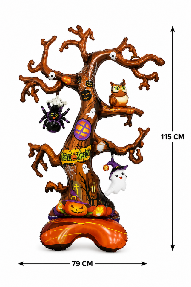 Parti Malzemesi Cadılar Bayramı Halloween Korku Ağacı Folyo Balon 79x115 cm Büyük Boy Parti Süsü