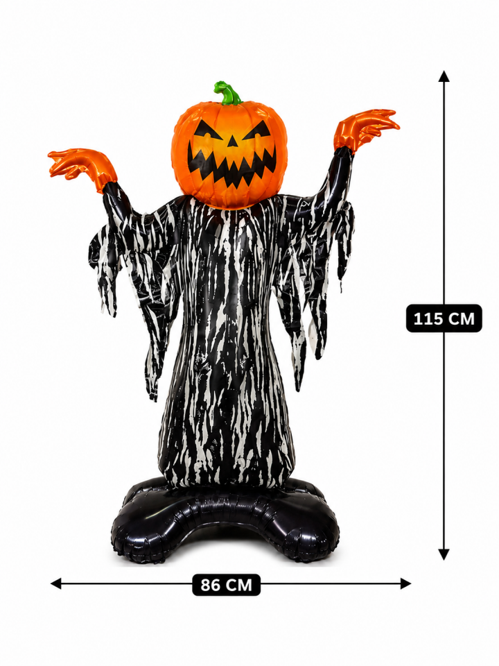 Parti Malzemesi Halloween Balkabağı Korkuluk Folyo Balon 86x115 cm Cadılar Bayramı Parti Dekoru Büyük Boy