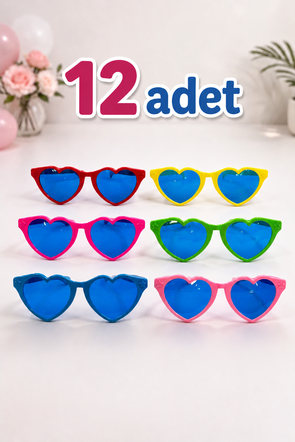Parti Malzemeleri 12’li Dev Kalp Gözlük