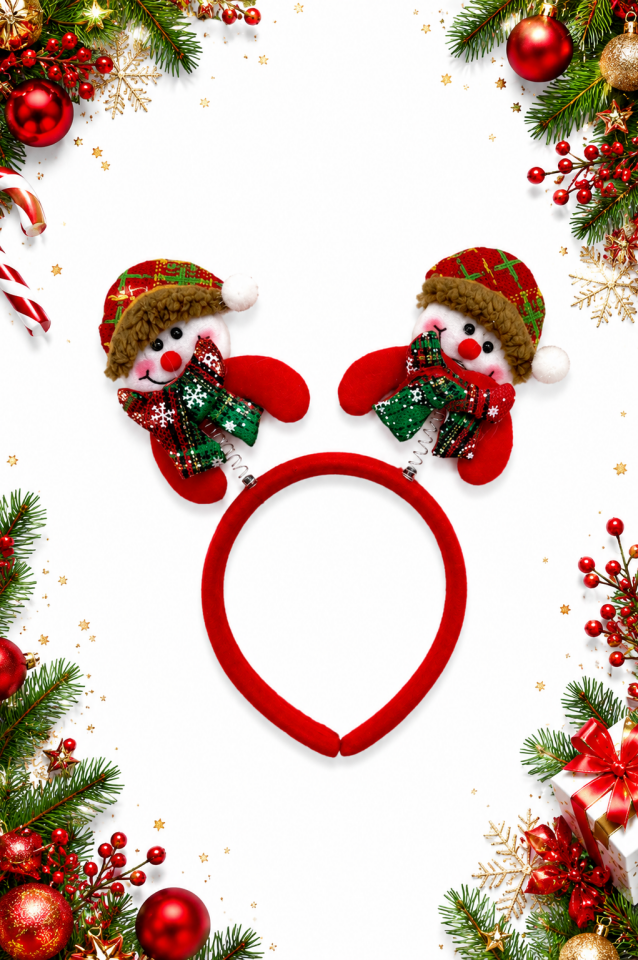 Parti Malzemeleri Yılbaşı Hareketli Taç Sallanan Noel Parti Tacı Yetişkin ve Çocuk Uyumlu