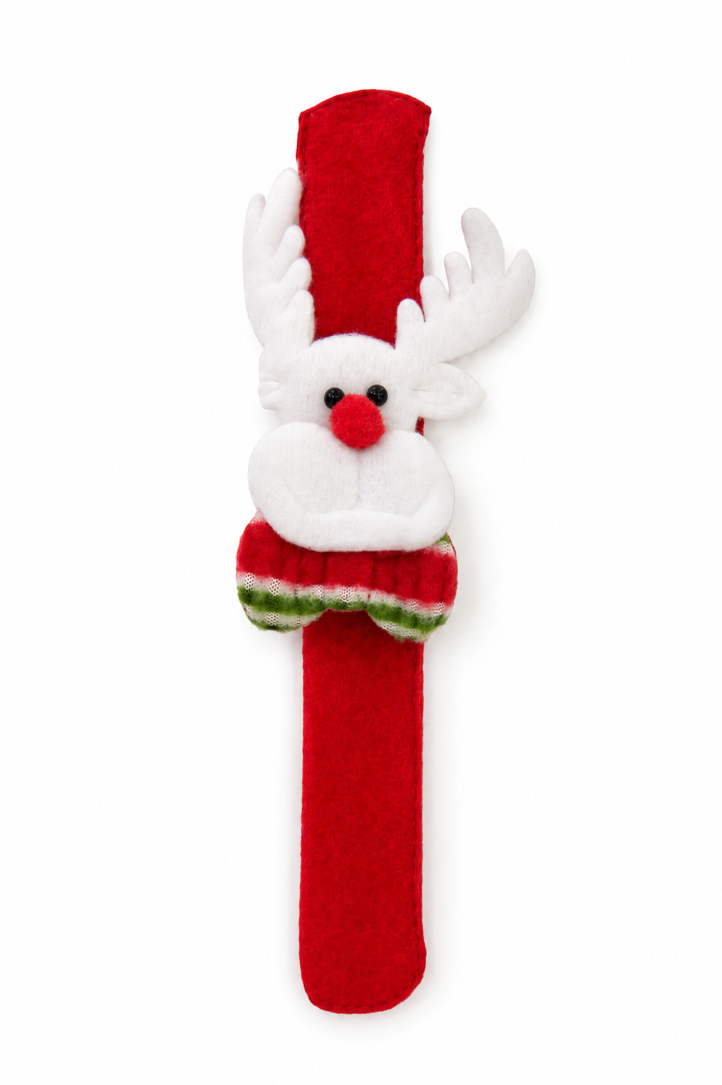 Parti Malzemeleri  Yılbaşı Geyik Slap Bileklik Kola Vurunca Şekil Alan Metal Bileklik Peluş Noel Bilekliği Kırmızı