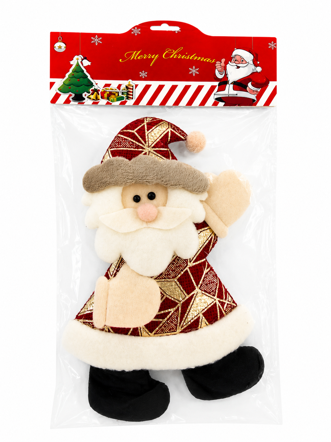 parti malzemeleri Yılbaşı Noel Baba Figürlü Keçe Ağaç Süsü Askılı Dekoratif Noel Ağacı Süsü Kırmızı 1 Adet