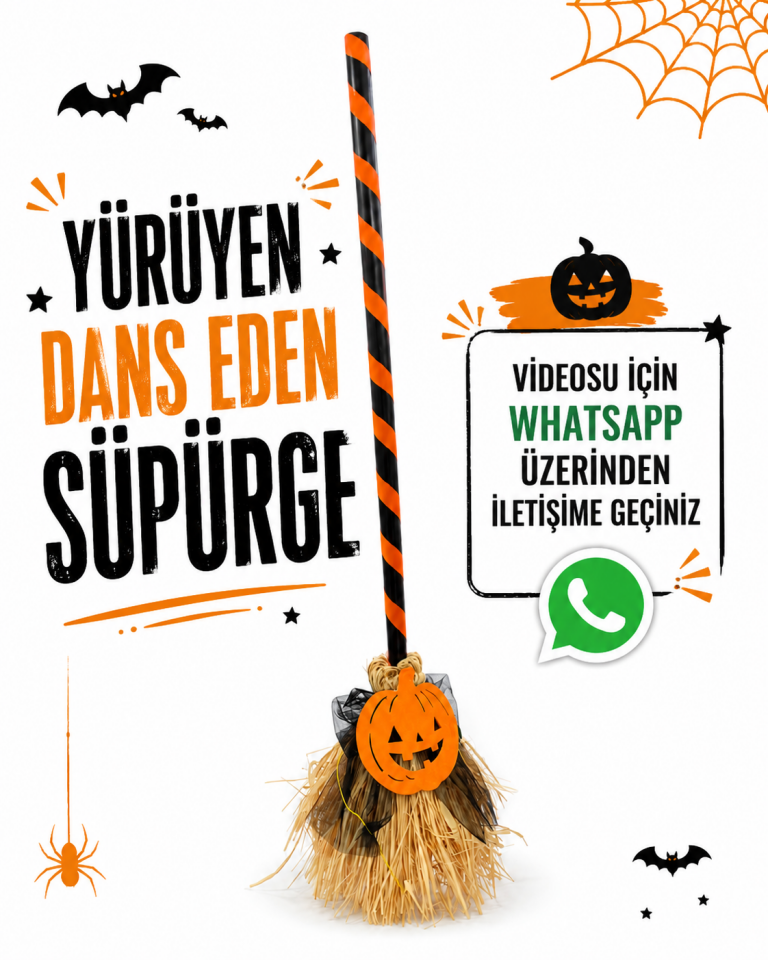 Parti Malzemeleri 79 cm Dans Eden Yürüyen Halloween Süpürgesi Hareketli Balkabağı Süs Dekoru Parti Malzemeleri